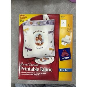 Avery  Personal Creations 3384 Printable Fabric 8.5x11 5 Sheets NEW